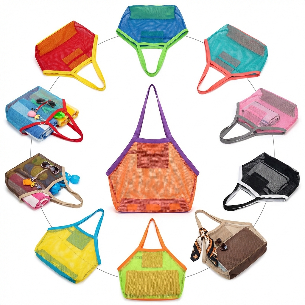 The Ultimate Sand-Free Toy Carrier: Large Foldable Mesh Bag