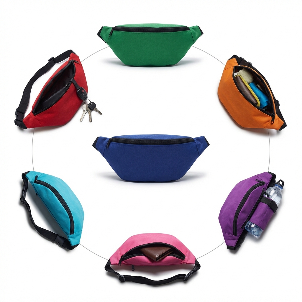 Vibrant Solid Color Adventure Waist Pack