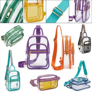 ClearView Secure Sling: Water-Resistant PVC Crossbody Bag